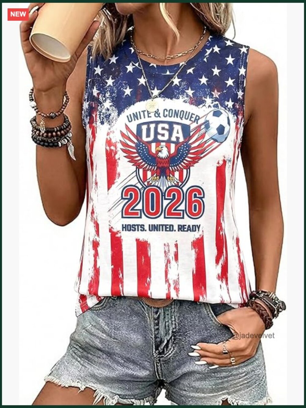 Soccer Tank Tops for Women Game Day Shirt Letter Printed Sleeveless Top